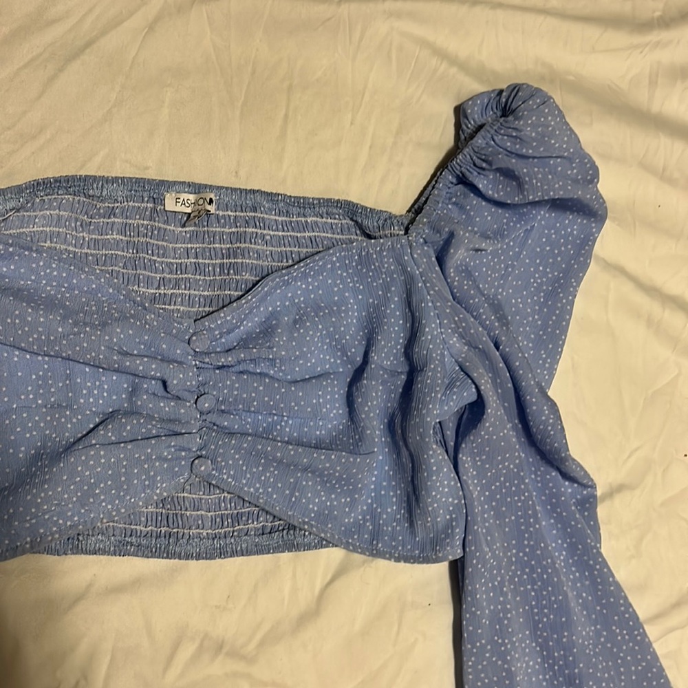 FashionNova blue top